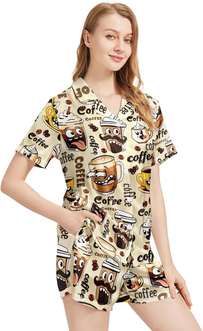 Women's Pajama Set - Short Sleeve - 2 Piece