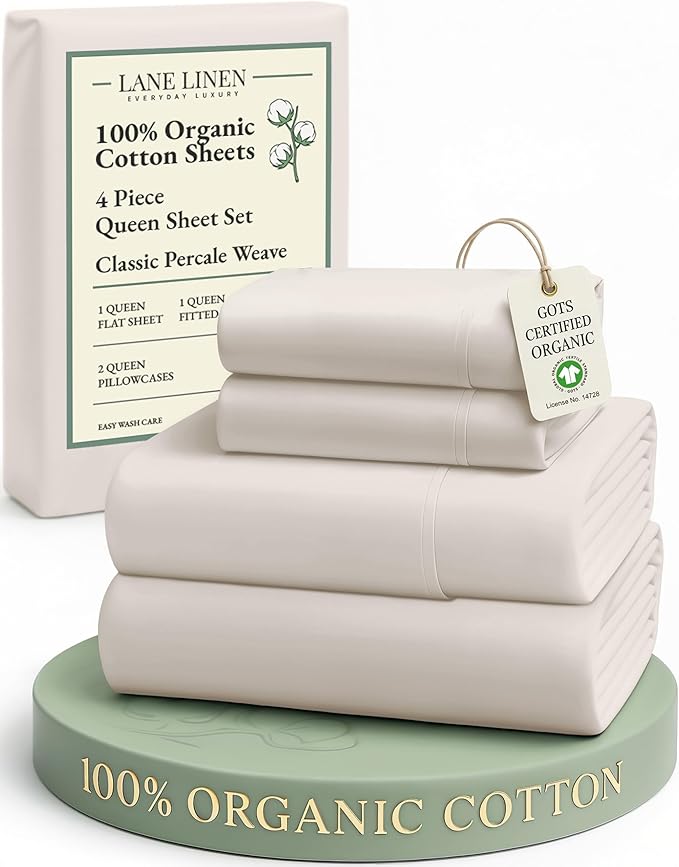 Linen Bed Sheet Set - Queen - 4 Piece