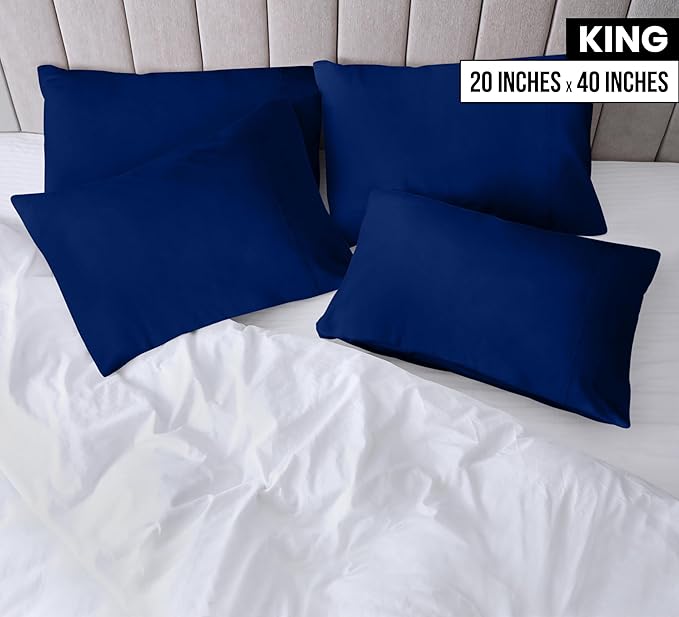 Microfiber Pillowcase Set - King - 20 x 40 in - 4 Pack