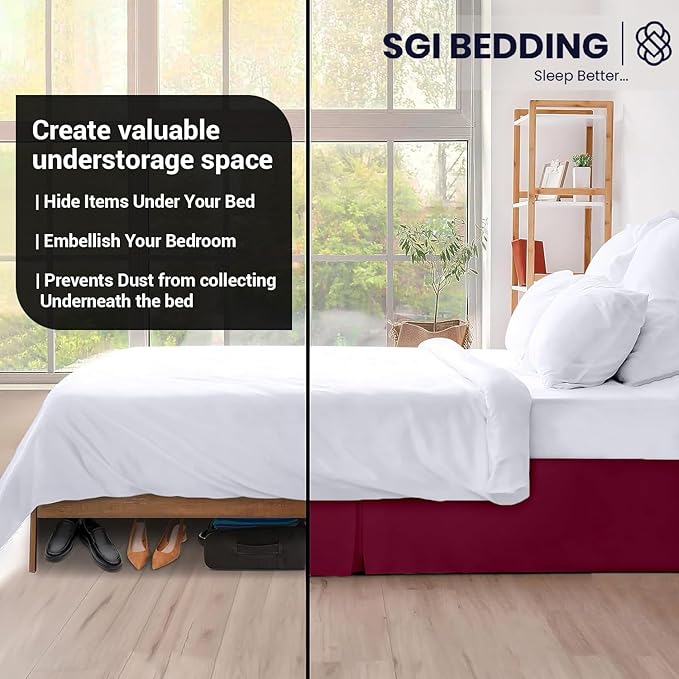 Microfiber Bed Skirt - Queen - 16 in Drop