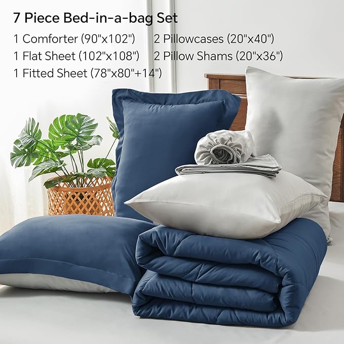Microfiber Comforter Set - King - 7 Piece