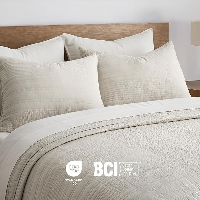 100% Cotton Quilt Set - Queen - 3 Piece