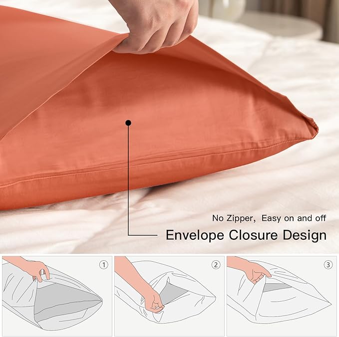 100% Cotton Pillowcase Set - Standard - 20 x 26 in - 2 Piece