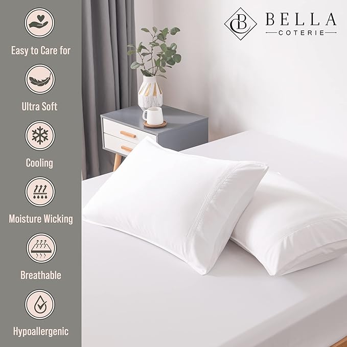 Bamboo Cooling Pillowcase Set - King - 2 Piece
