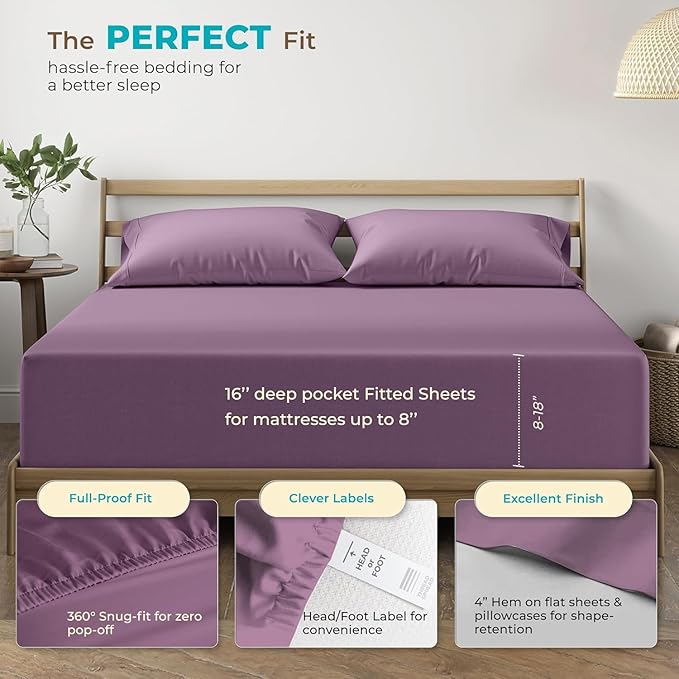 Cooling Bed Sheet Set - Twin XL - 16 in Deep Pocket - 3 Piece