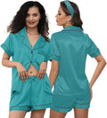 Satin Shorts Pajama Set - 3 Piece