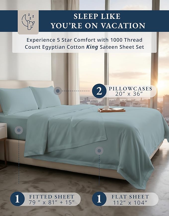 Linen Cooling Bed Sheet Set - King - 15 in Deep Pocket