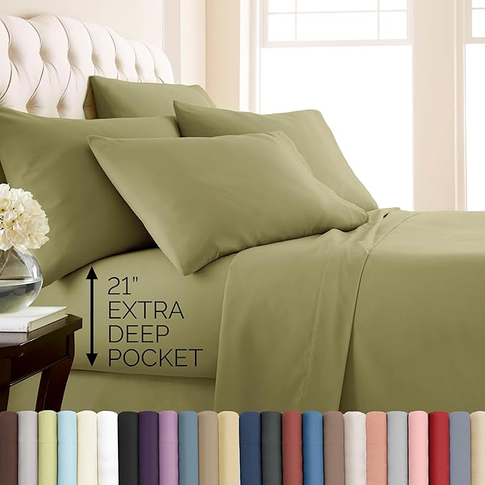 Microfiber Bed Sheet Set - Queen - 6 Piece