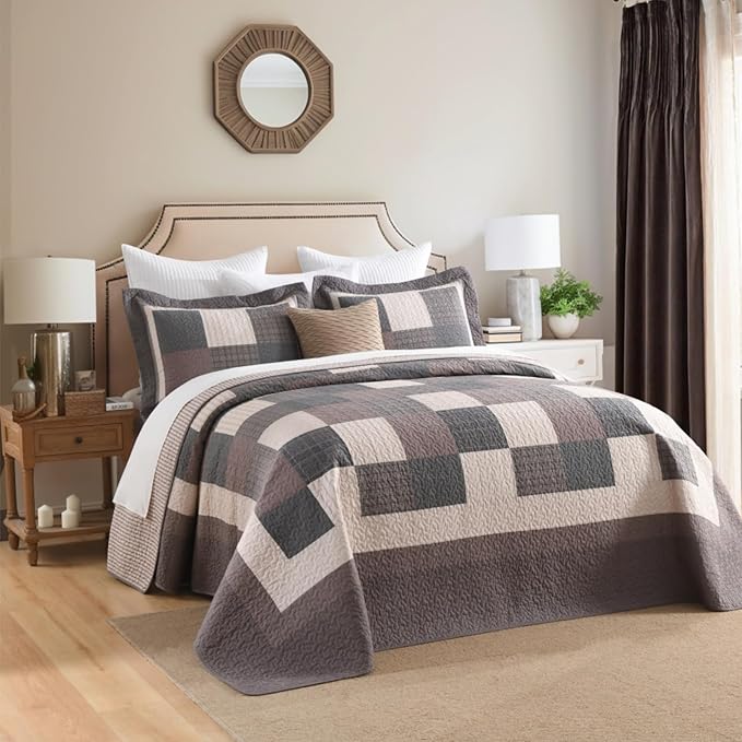 100% Cotton Bedding Set - King - 3 Piece