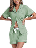 100% Cotton Pajama Set - Short Sleeve - 2 Piece