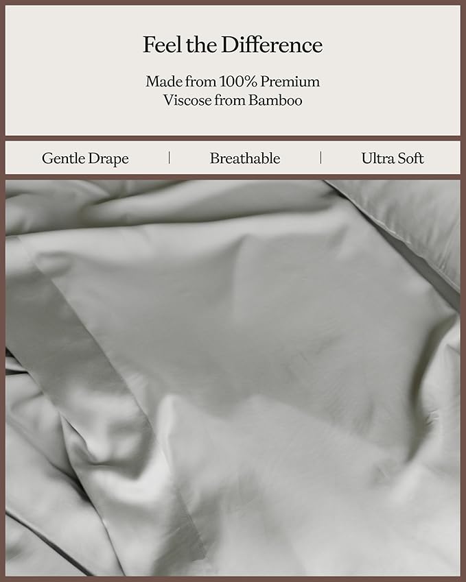 Bamboo Bed Sheet Set - Twin - 4 Piece