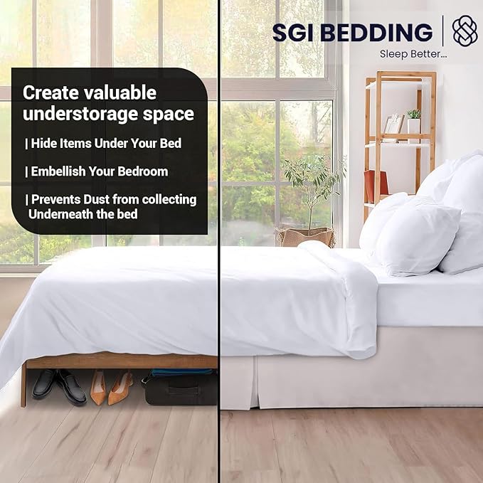 Microfiber Bed Skirt - King - 11 in Drop