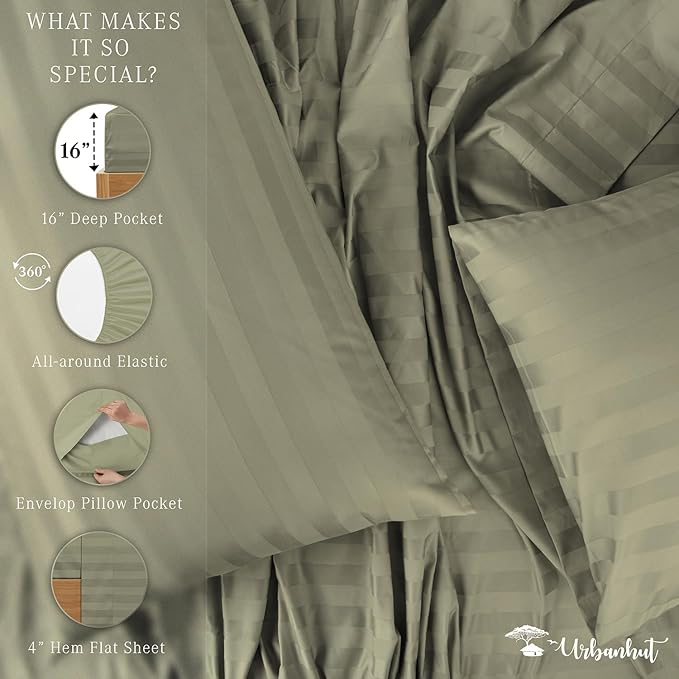 Bed Sheet Set - Full - 16 in Deep Pocket - 4 Piece