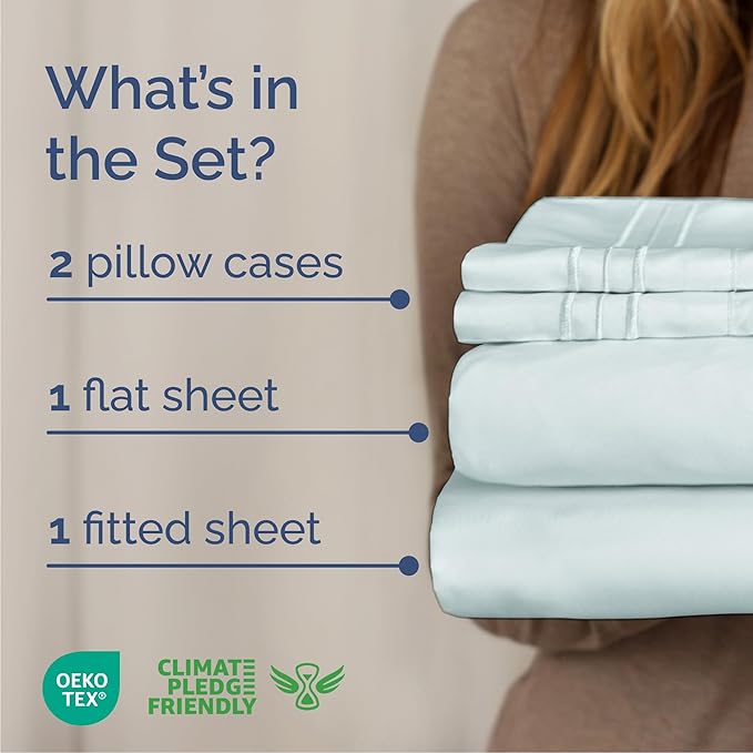 Cooling Bed Sheet Set - King - 4 Piece