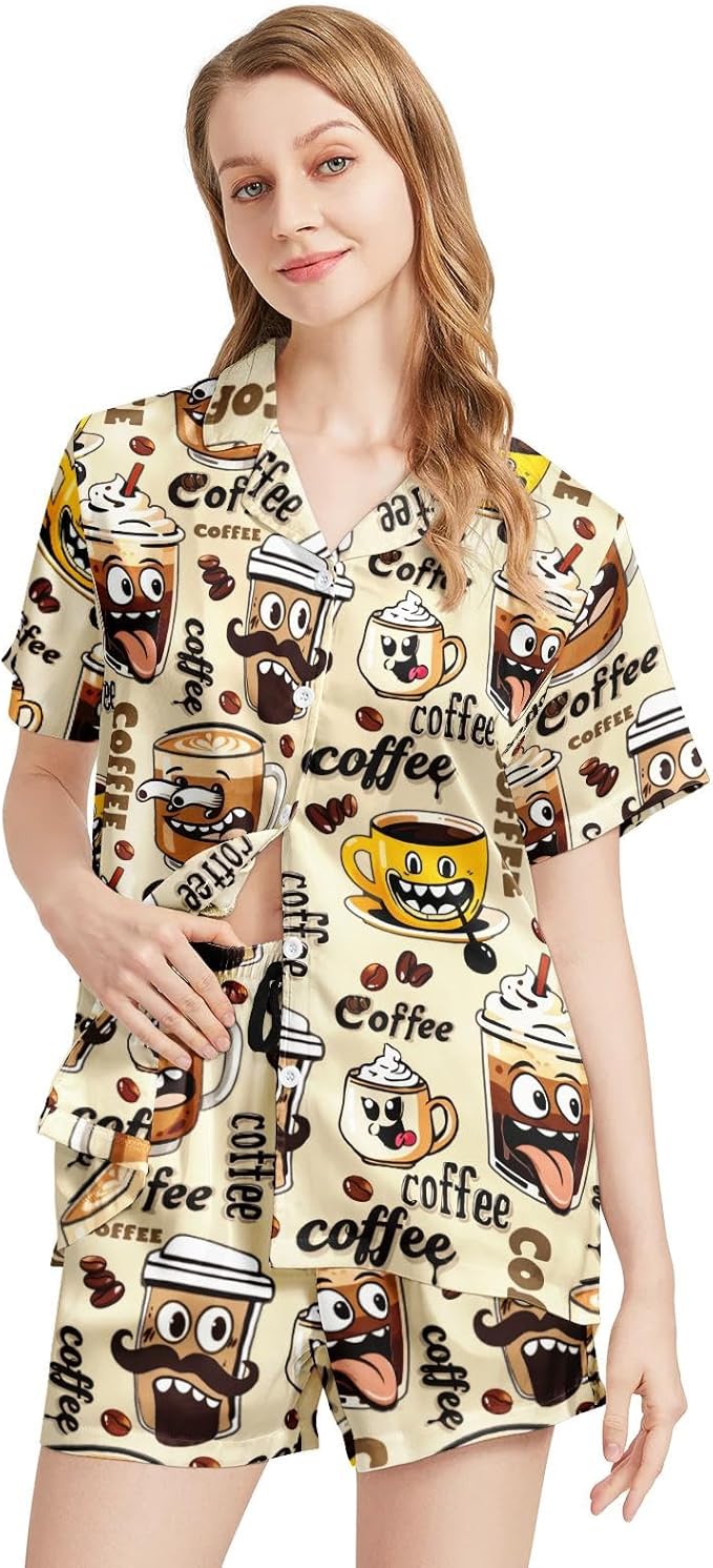 Women's Pajama Set - Short Sleeve - 2 Piece