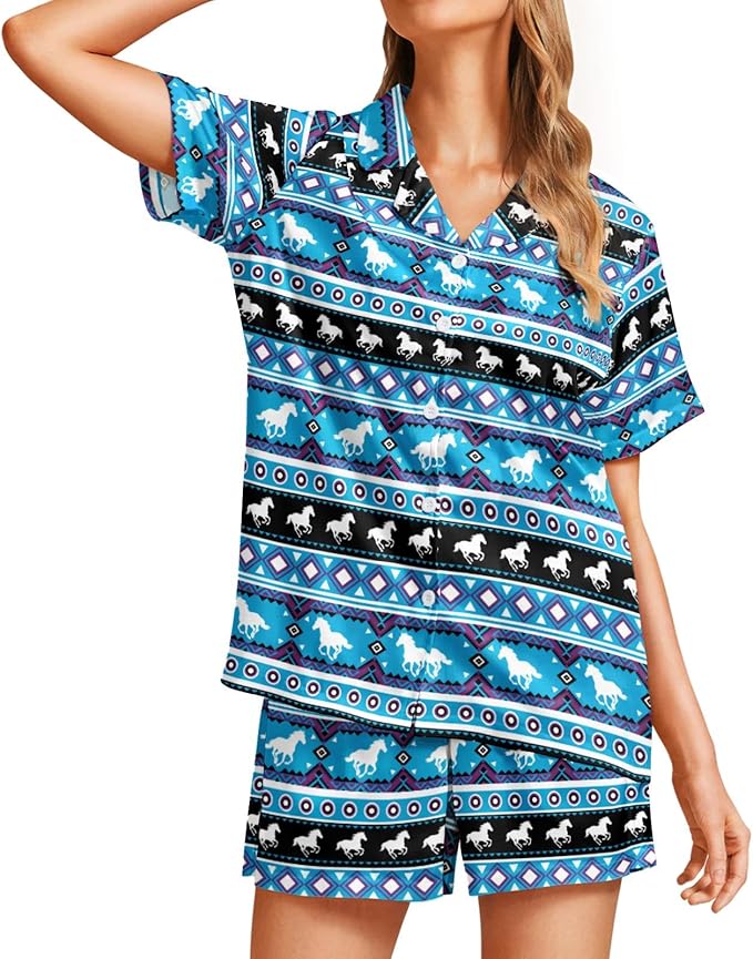 Women's Pajama Set - Short Sleeve - 2 Piece