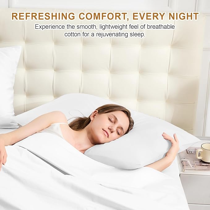 100% Cotton Bed Sheet Set - King - 4 Piece