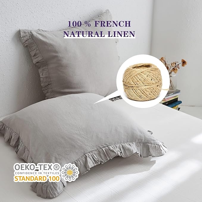 Linen Pillowcase Set - 26 x 26 in - 2 Piece