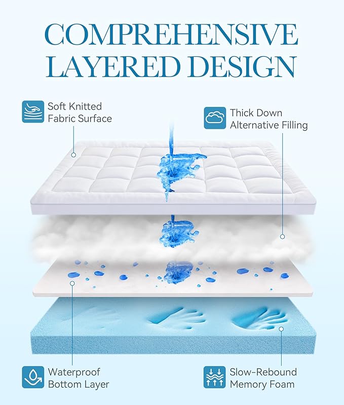 Down Alternative Waterproof Mattress Topper - Twin
