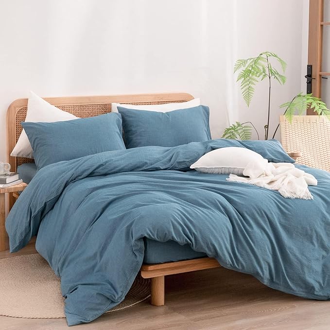 Linen Duvet Cover Set - Full - 3 Piece