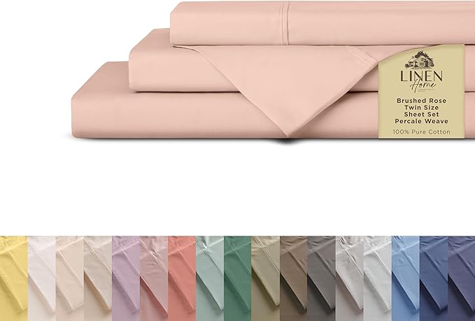100% Cotton Bed Sheet Set - Twin - 3 Piece