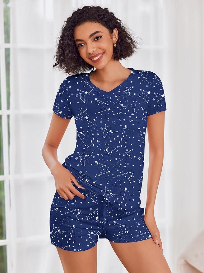 Women's Pajama Set - Short Sleeve - 2 Piece