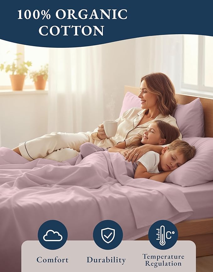 Linen Bed Sheet Set - Queen - 15 in Deep Pocket - 4 Piece