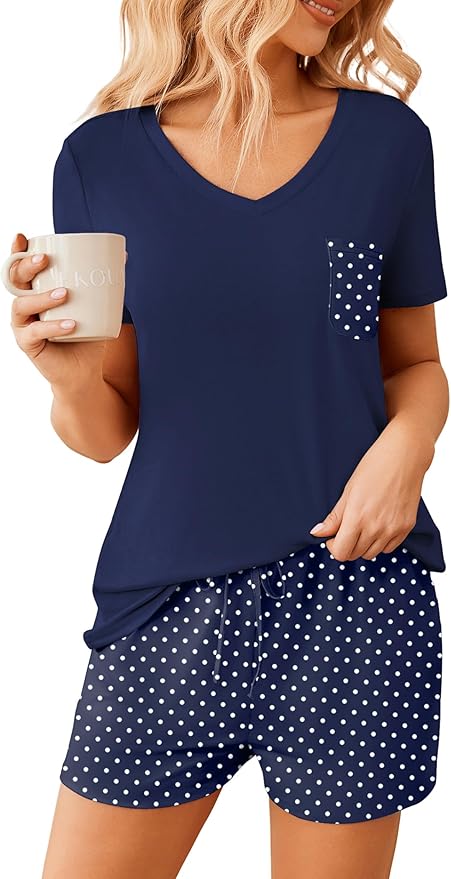 Women's Pajama Set - Short Sleeve - 2 Piece