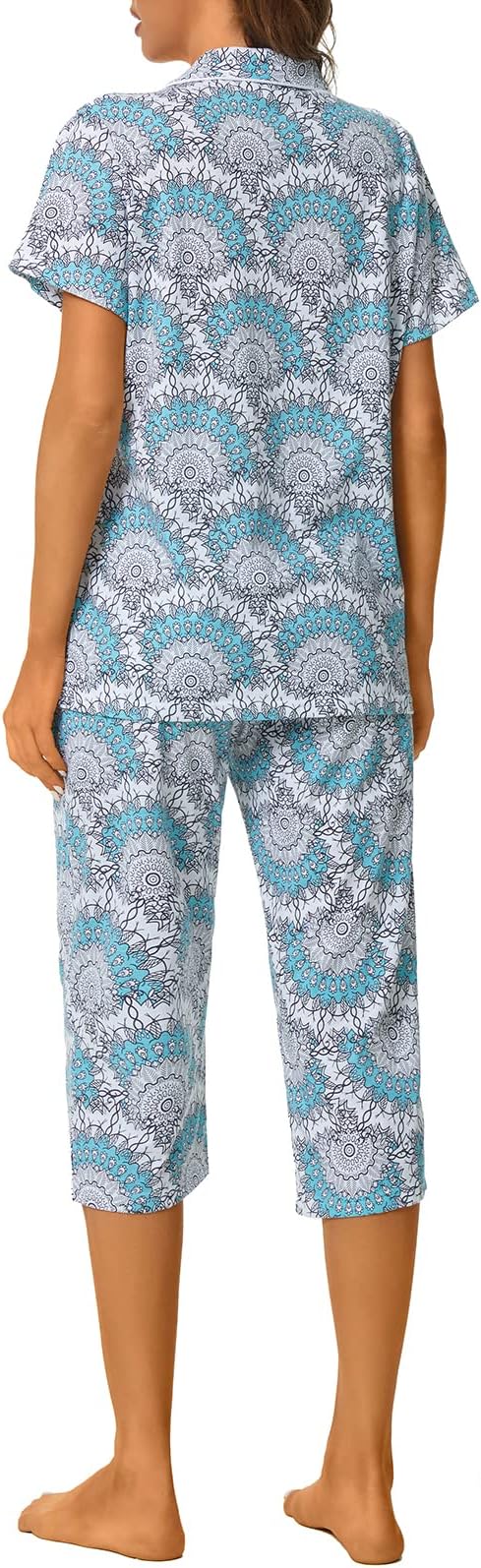 Capri Pajama Set - Short Sleeve - 2 Piece