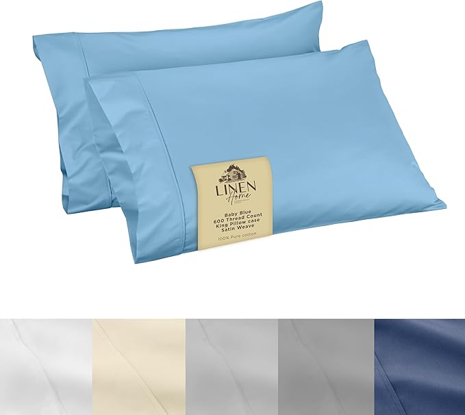 Linen Pillowcase Set - King - 2 Piece