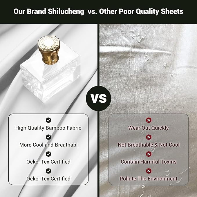 Bamboo Cooling Bed Sheet Set - King - 4 Piece