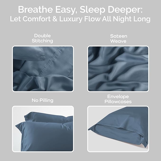 Bamboo Cooling Pillowcase Set - King - 2 Piece