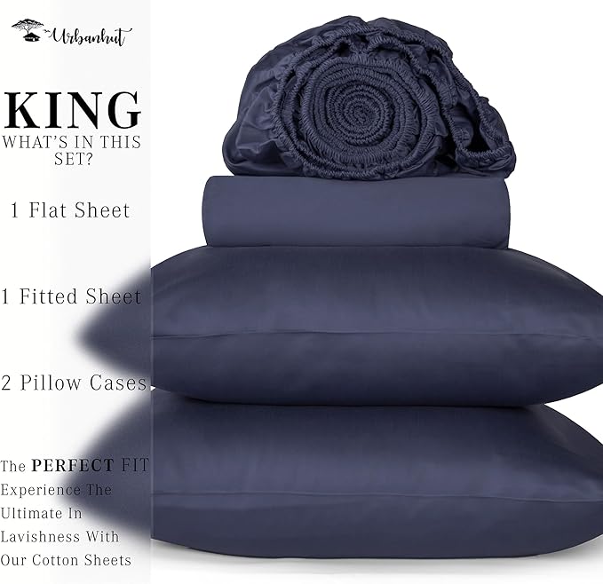 Bed Sheet Set - King - 16 in Deep Pocket - 4 Piece