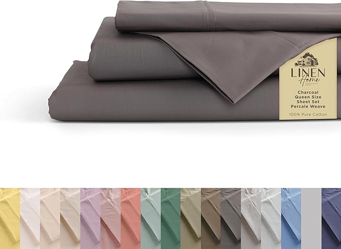 100% Cotton Bed Sheet Set - Queen - 4 Piece
