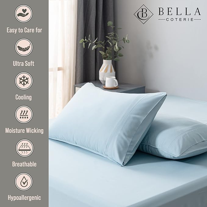 Bamboo Cooling Pillowcase Set - Queen - 2 Piece