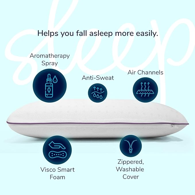 Memory Foam Cooling Bed Pillow - Standard