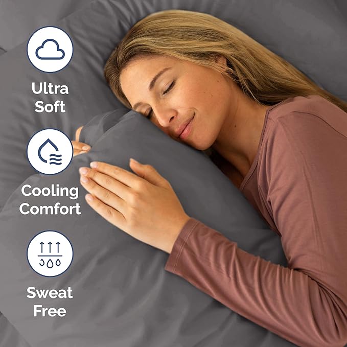 Cooling Bed Sheet Set - Queen - 4 Piece