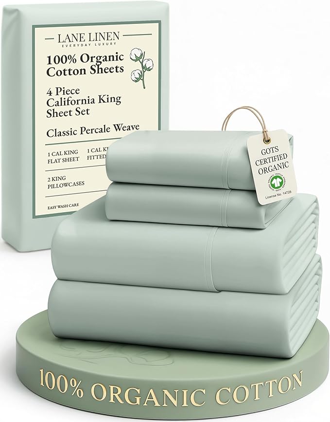 Linen Bed Sheet Set - California King - 4 Piece