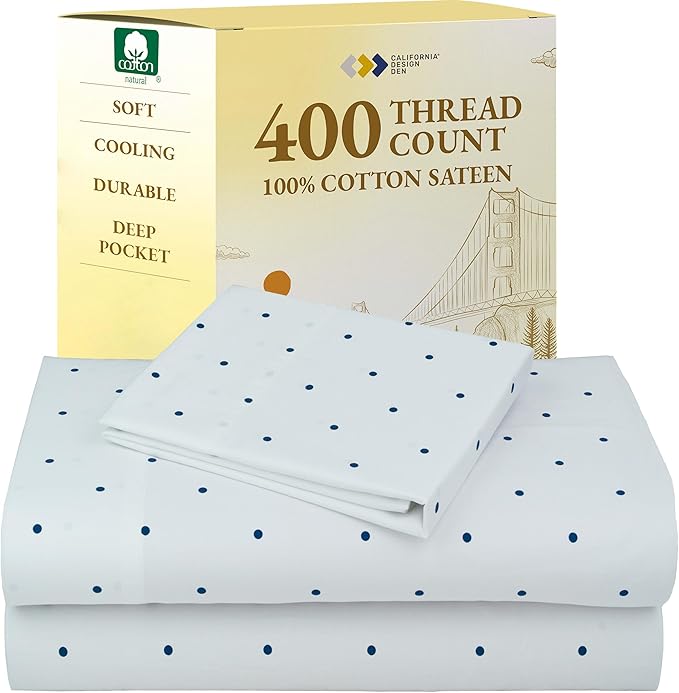 100% Cotton Bed Sheet Set - Twin XL - 3 Piece