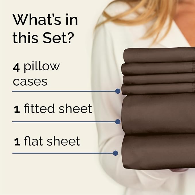 Cooling Bed Sheet Set - King - 16 in Deep Pocket - 6 Piece