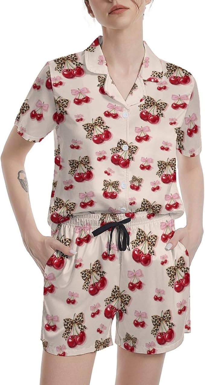 Women's Pajama Set - Short Sleeve - 2 Piece