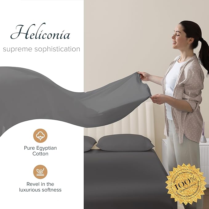 Linen Bed Sheet Set - Queen - 19 in Deep Pocket - 4 Piece