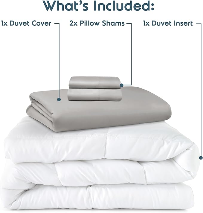 Down Alternative Duvet Cover Set - Full - 4 Piece