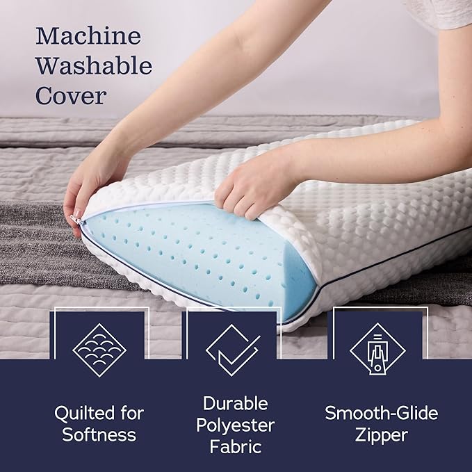 Memory Foam Bed Pillow - Standard - 2 Pack