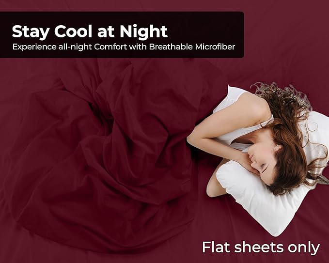 Microfiber Flat Sheet - Queen - 2 Pack