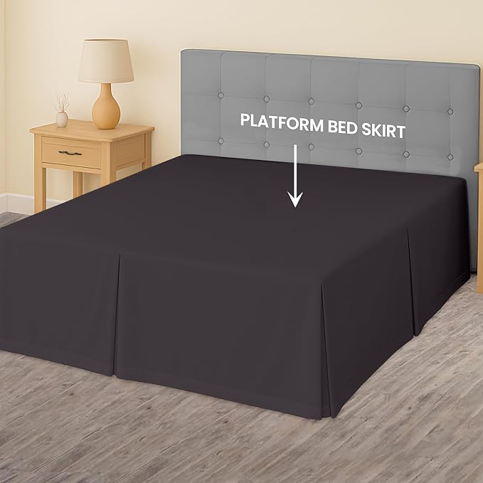 Microfiber Bed Skirt - King - 10 in Drop