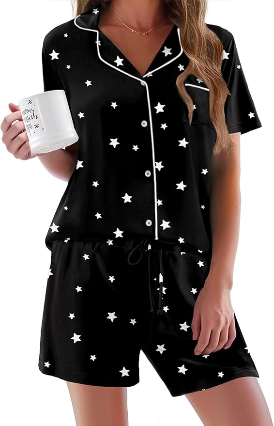 Women's Pajama Set - Short Sleeve - 2 Piece
