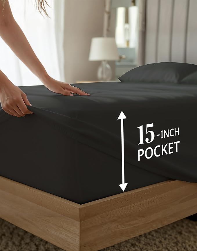 Bed Sheet Set - King - 15 in Deep Pocket