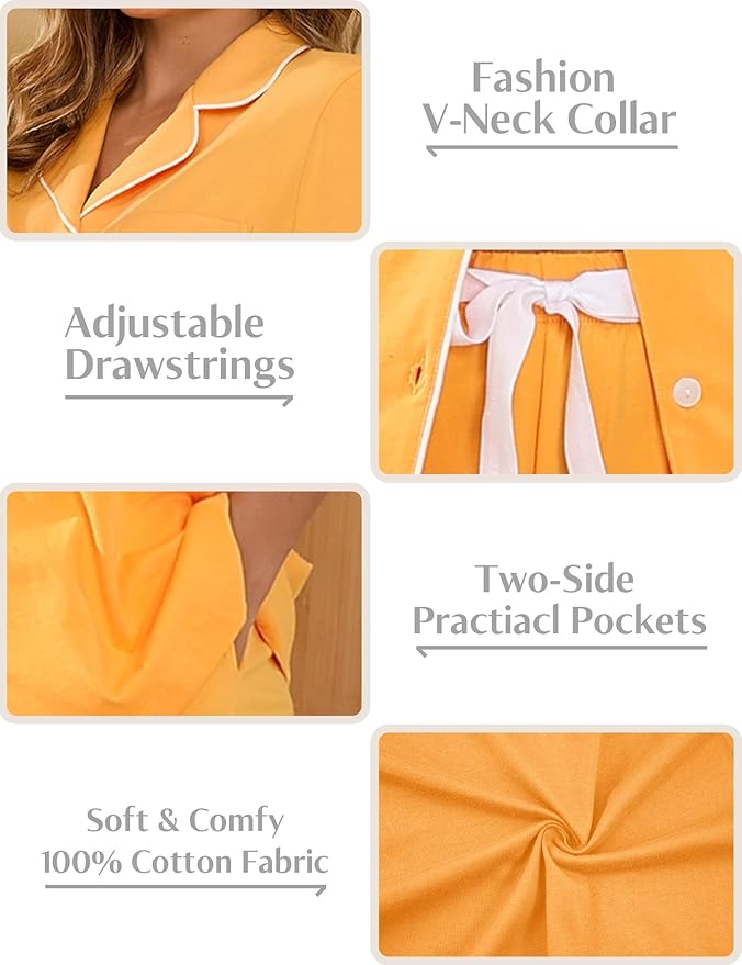Women's Pajama Set - Short Sleeve - 2 Piece