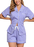 100% Cotton Pajama Set - Short Sleeve - 2 Piece